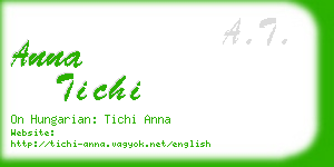 anna tichi business card